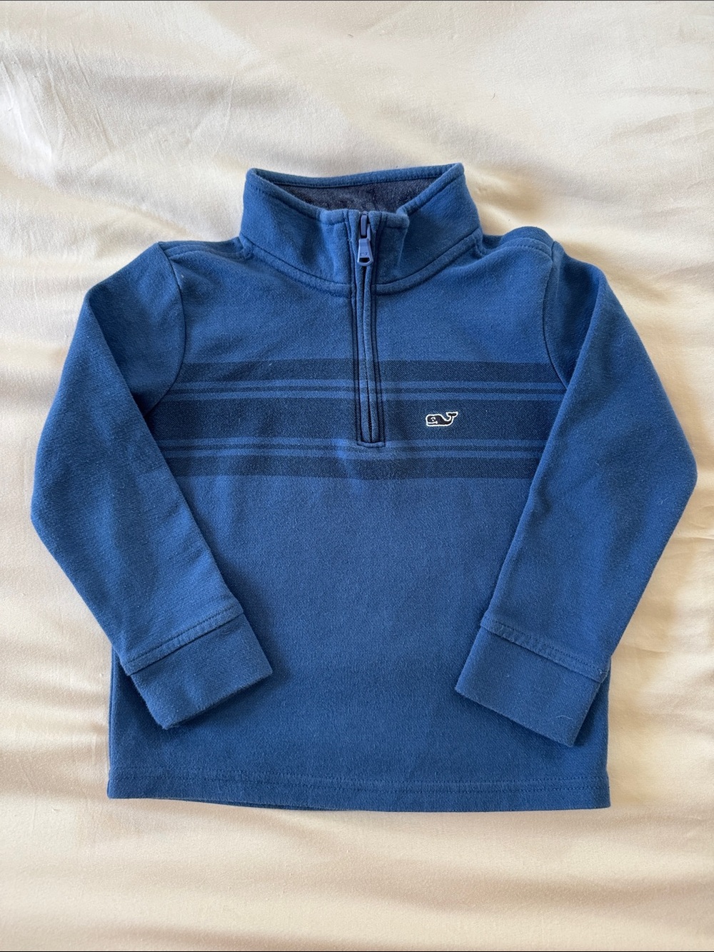 Vineyard Vines Navy Blue Quarter-Zip Fleece Pullover